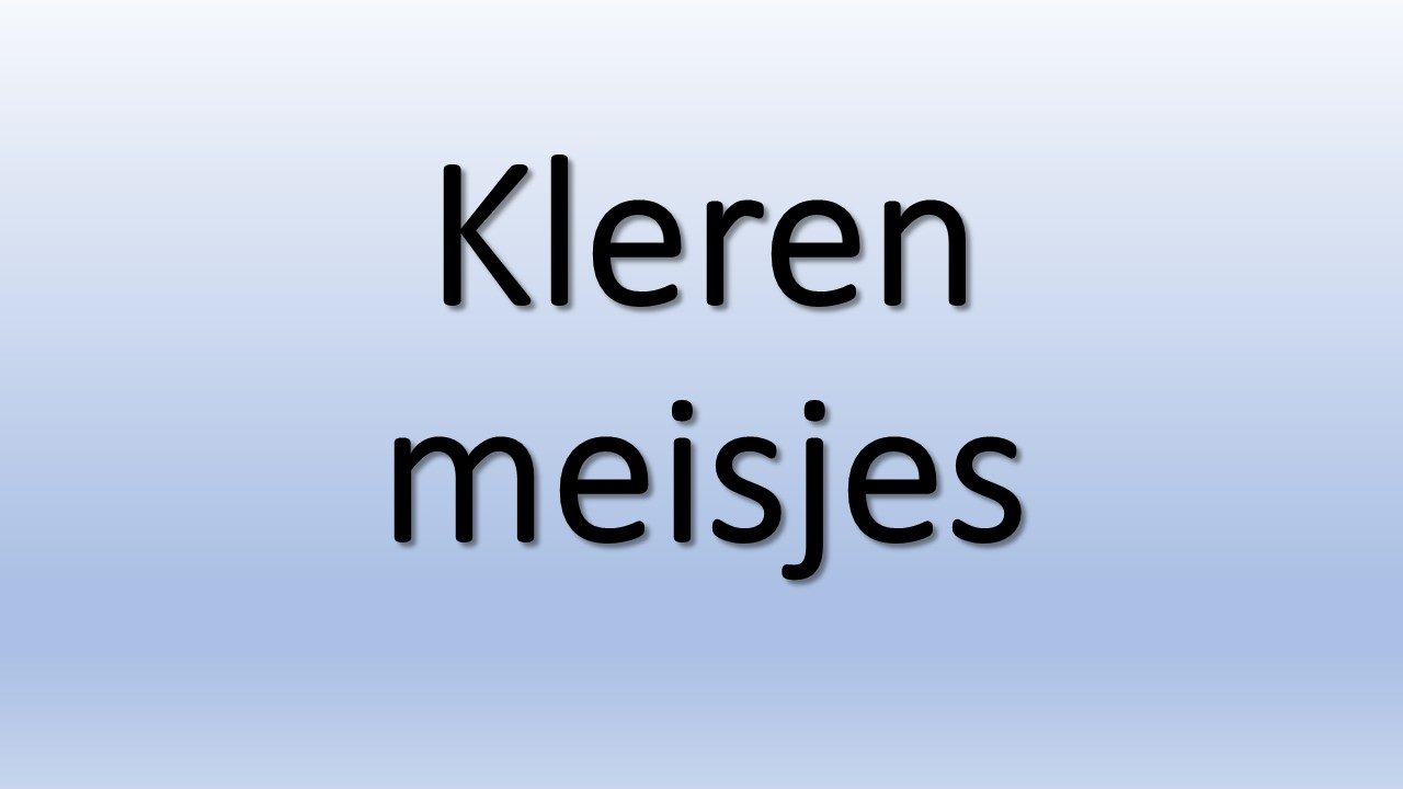 Kleren meisjes